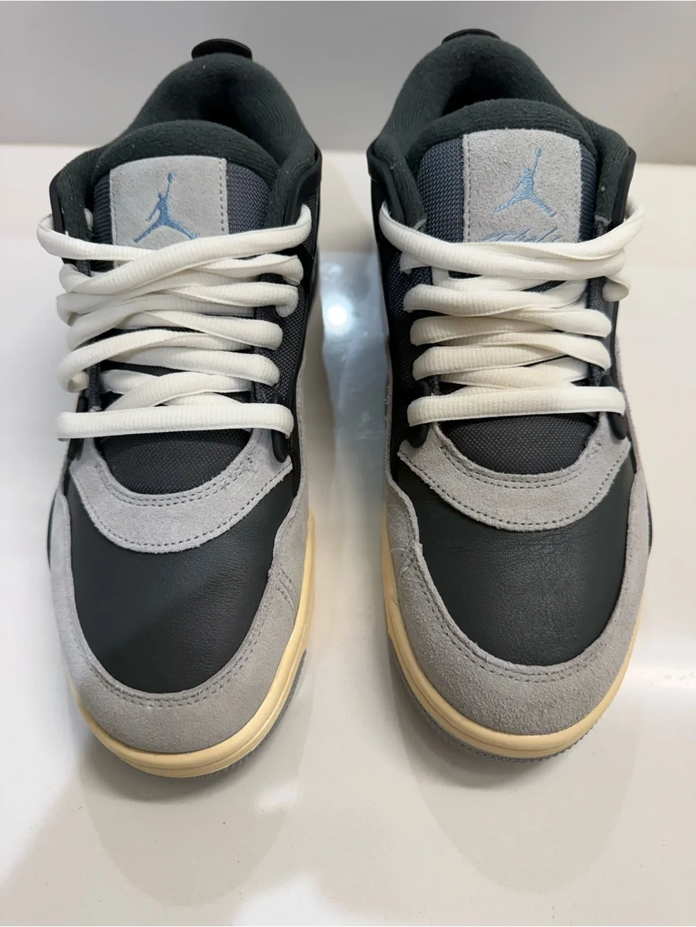 Jordan Retro Low Top Sneakers - Gray/Black/White